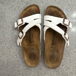 Birkenstock White Sandals with Adjustable Straps
